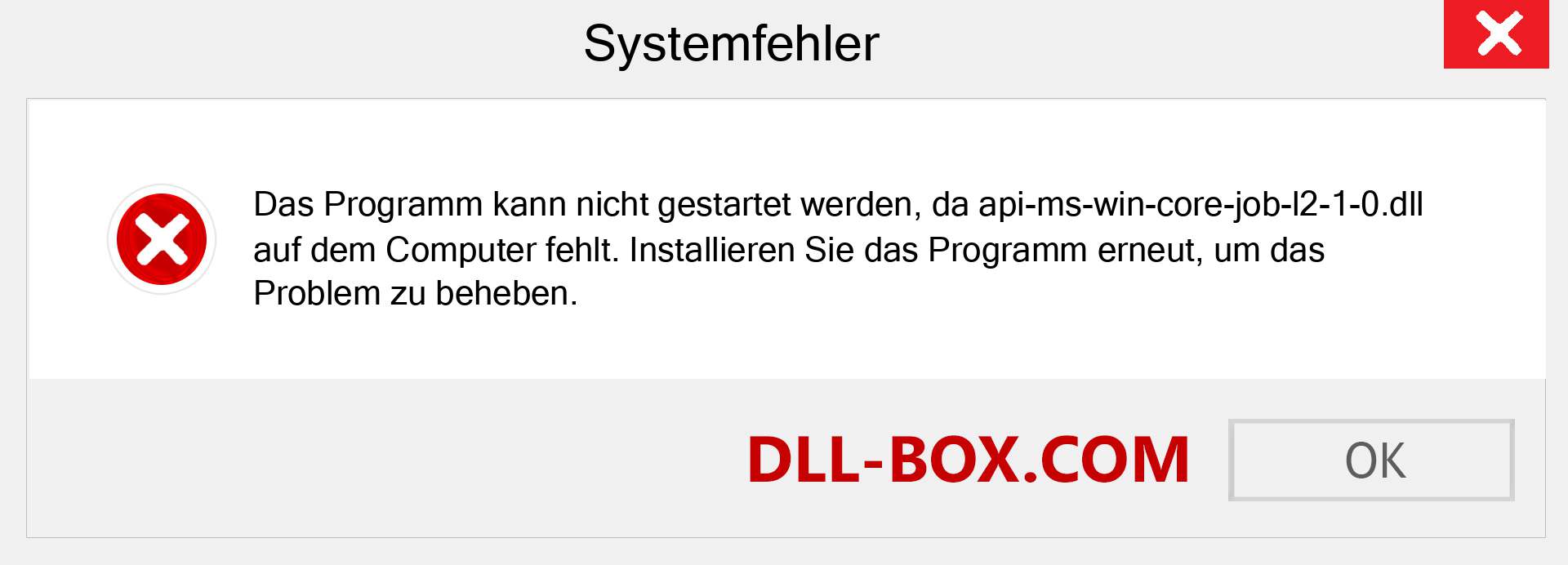 api-ms-win-core-job-l2-1-0.dll-Datei fehlt?. Download für Windows 7, 8, 10 - Fix api-ms-win-core-job-l2-1-0 dll Missing Error unter Windows, Fotos, Bildern